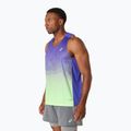 Férfi futótrikó ASICS Road Fade Singlet cobalt burst/illuminate green 4