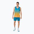 Férfi futótrikó ASICS Road Fade Singlet Aegean Blue/Yamabuki 2