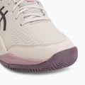 Gyerek teniszcipő ASICS Gel-Resolution X GS Clay soft oat/dark aubergine 7
