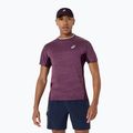 Férfi teniszpóló ASICS Match Jacquard dark aubergine