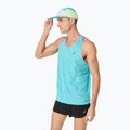 Férfi futópóló ASICS Metarun Singlet energy aqua 4