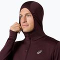 Férfi futópulóver ASICS Road Winter Ls Hoodie dark currant 6