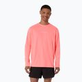 Férfi futó hosszú ujjú póló Asics Fujitrail Logo Ls Top Sun Coral
