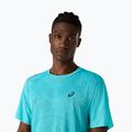 Férfi futópóló ASICS Metarun Top energy aqua 5