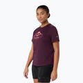 Női futó póló Asics Fujitrail Logo Ss Top Dark Aubergine 4