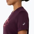 Női futó póló Asics Fujitrail Logo Ss Top Dark Aubergine 7