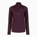 Női hosszú ujjú póló futáshoz ASICS Core 1/2 Zip Winter Top dark aubergine