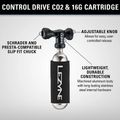 Kerékpárpumpa Lezyne Control Drive CO2 + 1 x cartridge 25 g gloss black 3