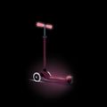 Gyermek háromkerekű roller Globber Primo Plus Glow Lights coral pink 11