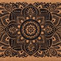 Yoga Design Lab parafa jógakocka barna BL-Cork-Mandala fekete 6