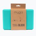 Jógatégla Myga Foam Block turquoise 2