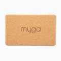 Jógatégla Myga Cork Block brown