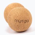 Masszázslabda Myga Duoball brown 2