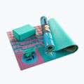 Jóga készlet Myga Spirit Yoga Set mat + block + turquoise strap 15