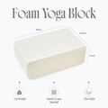 Jógatégla Myga Foam Block do jogi cream 2