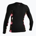 Női úszás hosszú ujjú O'Neill Side Print Rash Guard fekete/kék színben 2