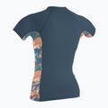 Női úszópóló O'Neill Side Print Rash Guard fekete/mikah virágos 2