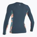 Női úszás hosszú ujjú O'Neill Side Print Rash Guard copen blue/painted tropics 2