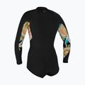 Női úszószivacs O'Neill Bahia 2/1 Front Zip Short Spring fekete/mikah virágos/fekete 2
