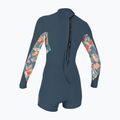 Női úszóruha habszivacsból O'Neill Bahia 2/1 Back Zip LS Spring copen blue/painted tropics/copen blue 2