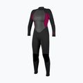 Női úszóruha O'Neill Reactor-2 3/2 Back Zip Full J18 black/punk pink