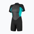 Női úszóruha O'Neill Reactor-2 2mm Back Zip SS Spring IS7 black/light aqua