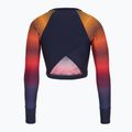 Speedo Női úszás hosszú ujjú Placement Wrap Back Top kék/narancs 2