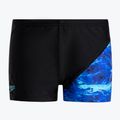 Speedo Digital Allover X Panel Aquashort gyermek úszónadrág fekete és kék 68-12866G021