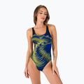 Speedo Placement Powerback női egyrészes fürdőruha fekete/kék 06187F882