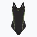 Női egyrészes úszódressz Speedo Panel Muscleback fekete/zöld