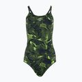 Női egyrészes fürdőruha Speedo Allover Fixed Crossback black / atomic lime