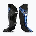 Sípcsont és lábvédők RDX Instep New Aura F17 Shin black/blue 2