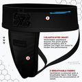 Lágyékvédő RDX Groin Guard Supporter H1 full black 4