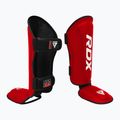 RDX T1 sípcsont- és lábfejvédő piros/fehér RDX T1 Shin Instep Guards sípcsont- és lábfejvédő piros/fehér 2