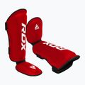 RDX T1 sípcsont- és lábfejvédő piros/fehér RDX T1 Shin Instep Guards sípcsont- és lábfejvédő piros/fehér 3