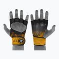 RDX súlyemelő X1 hosszú pántos edzőkesztyű fekete/sárga WGN-X1Y 5
