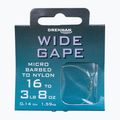 Drennan Wide Gape methode leader mikro horog + zsinór 8 db átlátszó HNWDGM018