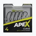 Ridge Monkey Ape-X Curve szöges horog szürke RMT285 2
