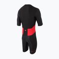 Férfi triatlonruha ZONE3 Activate Short Sleeve Full Zip Trisuit black/red 2