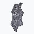 Női egyrészes fürdőruha ZONE3 OWS Renew High Neck black/white 6
