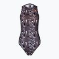 Női egyrészes fürdőruha ZONE3 OWS Renew High Neck black/white