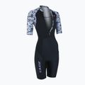 Női triatlonruha ZONE3 Lava Short Sleeve Trisuit white/gravel 3