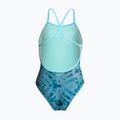 Női egyrészes fürdőruha ZONE3 Strap Back teal tie dye 2