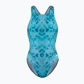 Női egyrészes fürdőruha ZONE3 Classic teal tie-dye