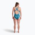 Női egyrészes fürdőruha ZONE3 Classic teal tie-dye 6