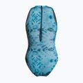 Női egyrészes fürdőruha ZONE3 High Neck Costume teal tie dye 2