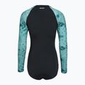 Női egyrészes fürdőruha ZONE3 Long Sleeve teal tie dye 2