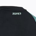 Női egyrészes fürdőruha ZONE3 Long Sleeve teal tie dye 4