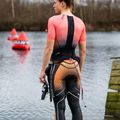 Női triatlon öltöny HUUB Commit hosszú távú öltöny fekete/korall színű 8