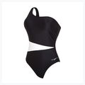 Női egyrészes fürdőruha Zoggs Lattice One Shoulder kék / fehér 5